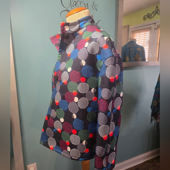 Anne Klein Chic and Colorful Polka Dot Jacket - Picture 2 of 7